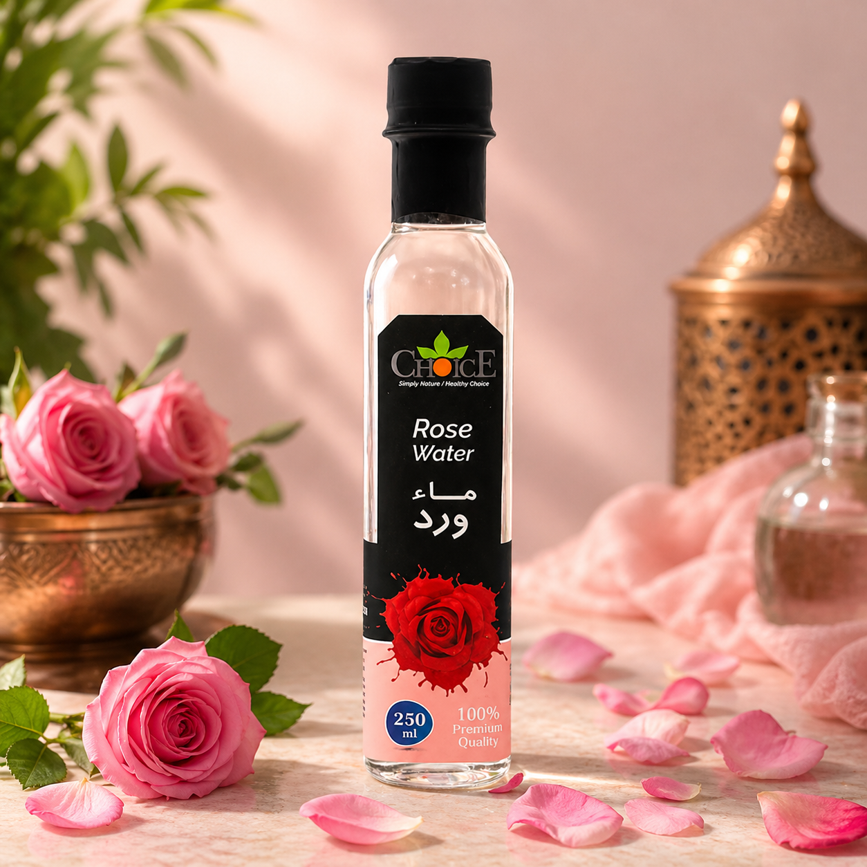 Růžová voda 100% – pleťová voda Choice